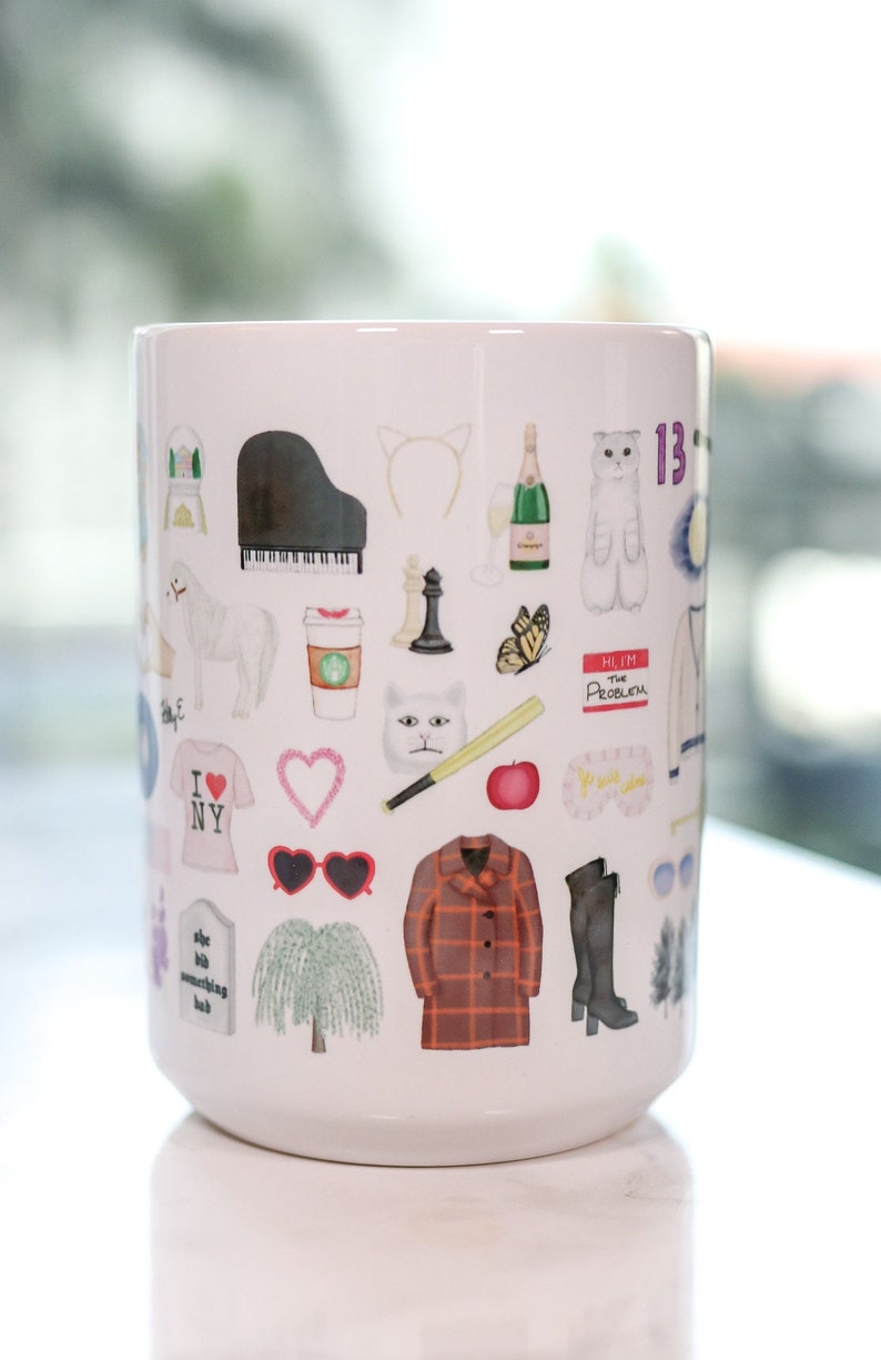 Taylor Swift fan art mug for the Eras Tour