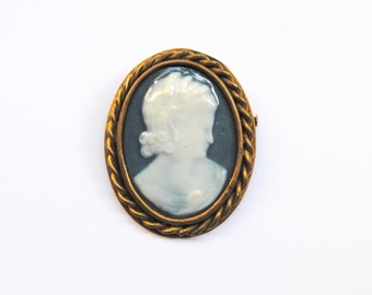 Antique French Pâte-sur-pâte Brooch