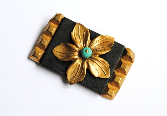 CELLULOID? Antique French Brooch. - image 3