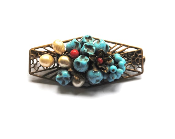 LOUIS ROUSSELET. Vintage French Brooch. - image 1