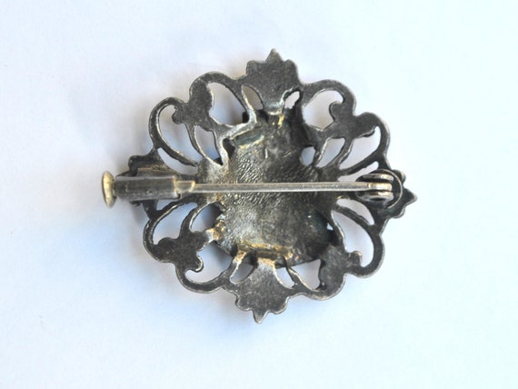 Broche Ancienne Art Déco Trèfle Années 1920 | Bijou Vintage Français | 2,7 Cm