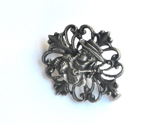 Broche Vintage Art Déco GL Georges Legros - Vermeil (argent Doré) - Occasion Bon état