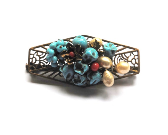 LOUIS ROUSSELET. Vintage French Brooch. - image 2