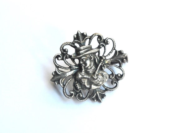 Broche Ancienne Trèfle Art Déco - Années 1920-1950, Diamètre 2,7 Cm - Antiquité Française Avec Usure