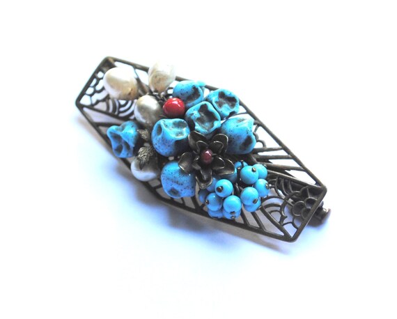 LOUIS ROUSSELET. Vintage French Brooch. - image 4