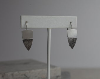 Argentium Sterling Silver Shield Earrings