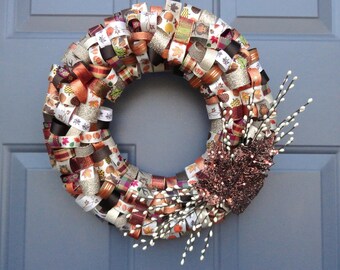 Fall / Thanksgiving Leaves Ribbon Wreath