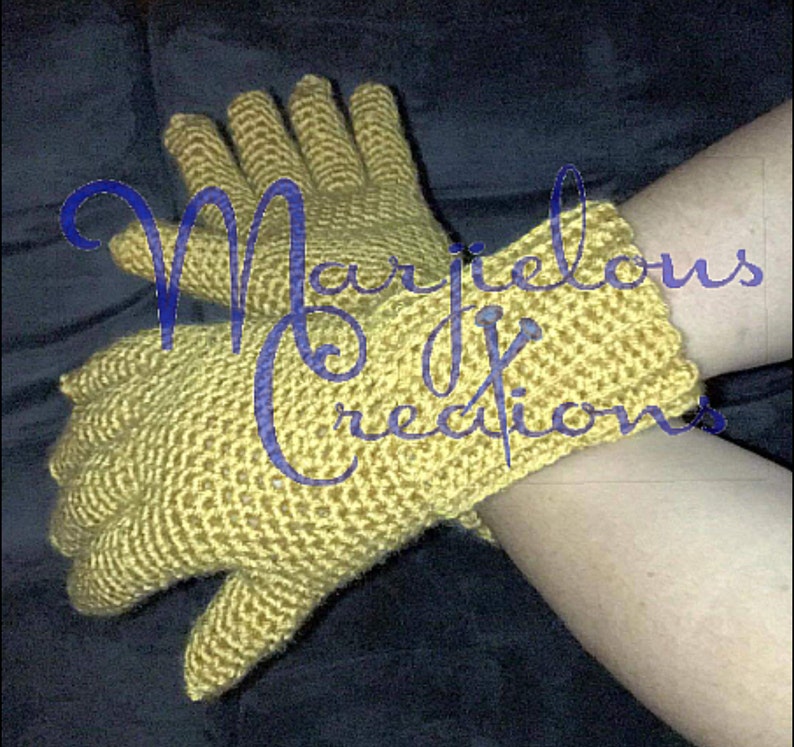 Bottoms up gloves crochet pattern image 2