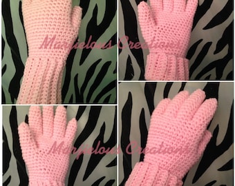 Bottoms up gloves crochet pattern