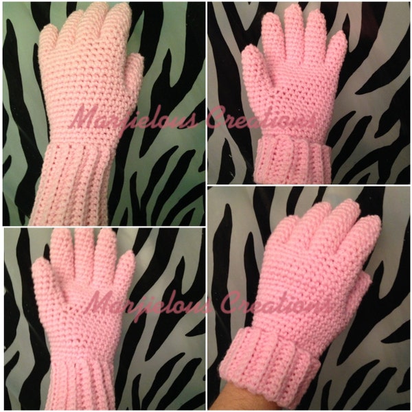 Bottoms up gloves crochet pattern