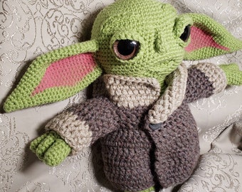 Life sized The Child Alien crochet pattern