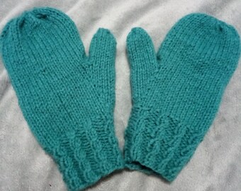 Felt Lined Knitted Mittens