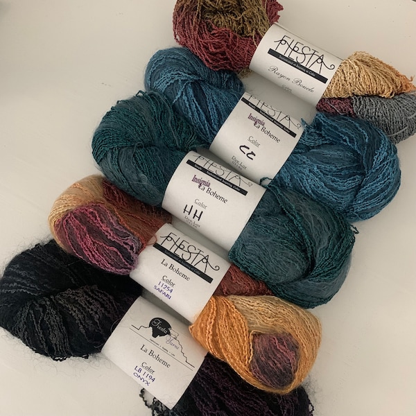 Fiesta's Signature Yarn La Boheme and Insignia La Boheme