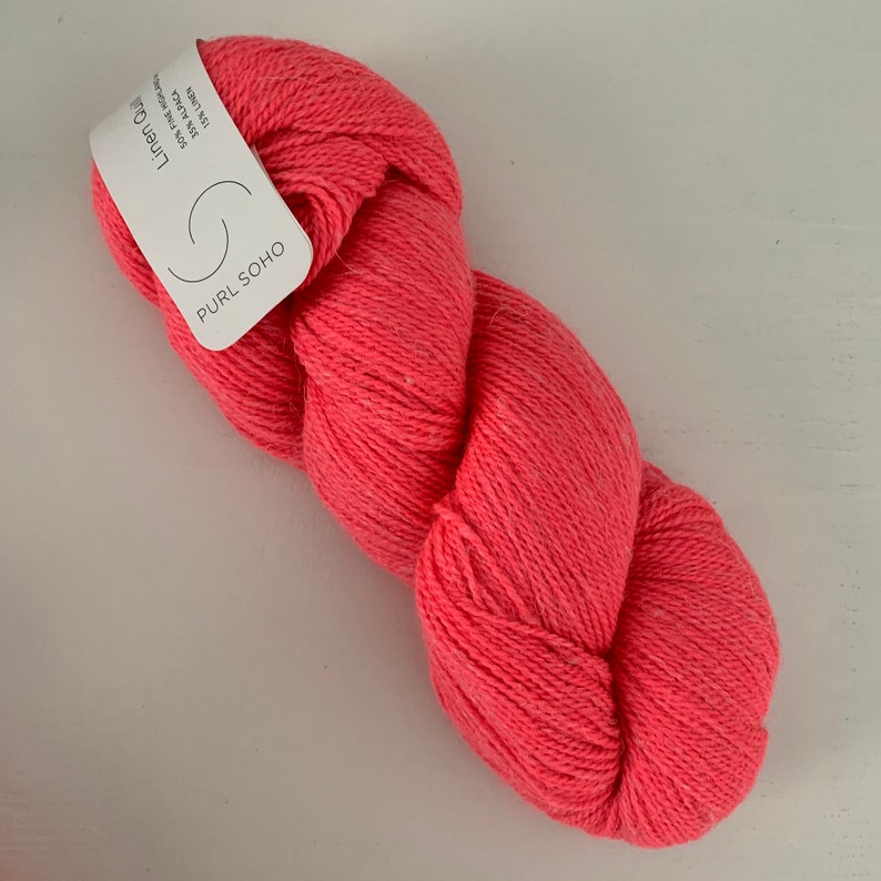 Purl Soho Linen Quill Bright Flamingo Yarn Etsy