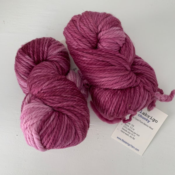 Malabrigo Yarn Chunky Damask Kettle Dyed Pure Merino Wool Yarn