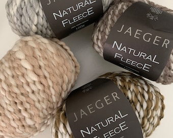 Jaeger Handknits Natur Fleece Super sperrig 100% Wolle Garn