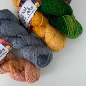 Twisted Sisters Jazz Monochromatic Variegate DK Fine Merino Wool Yarn