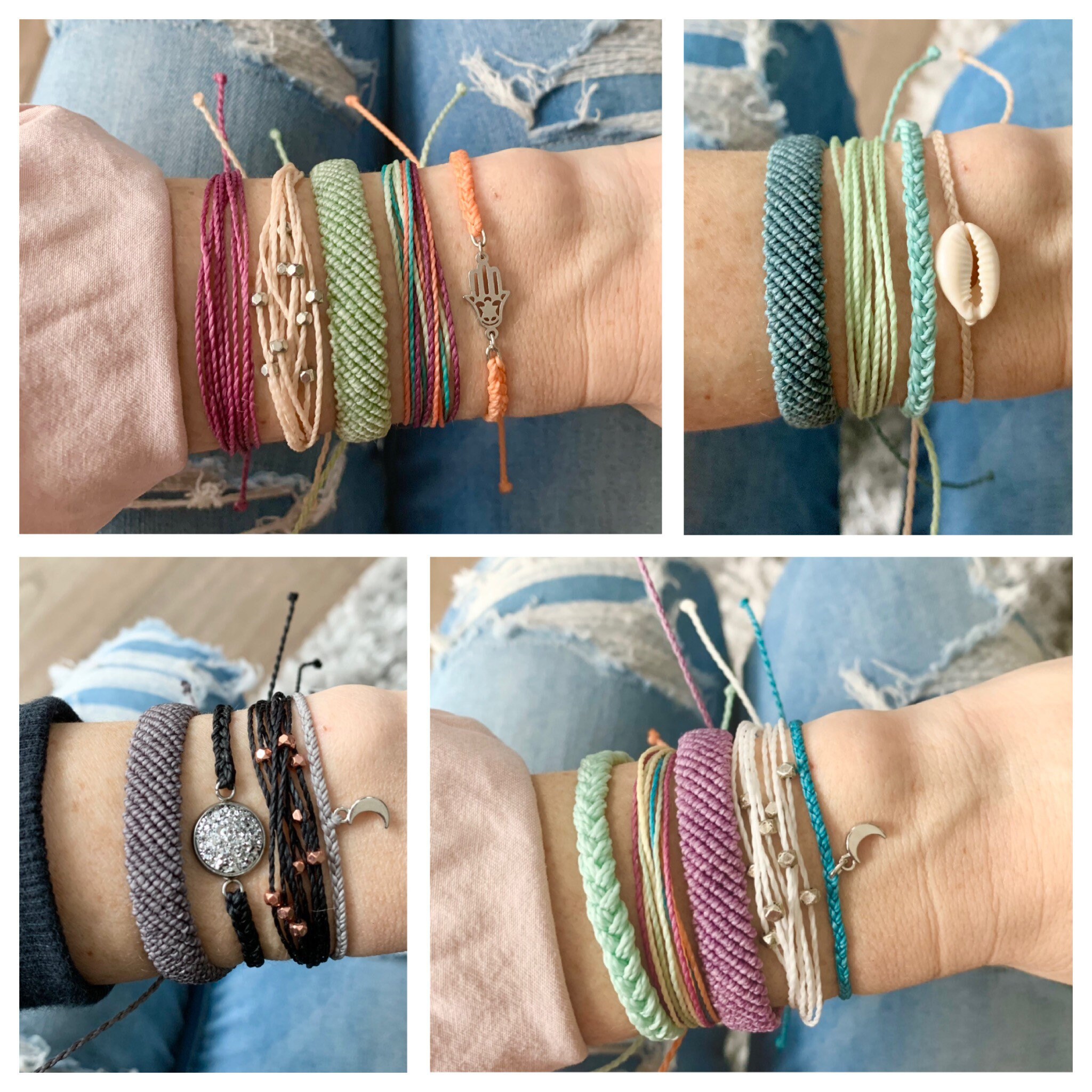 Stackable Wax Cord Bracelets Etsy