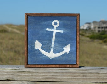 Anchor - Rustic Wood Sign