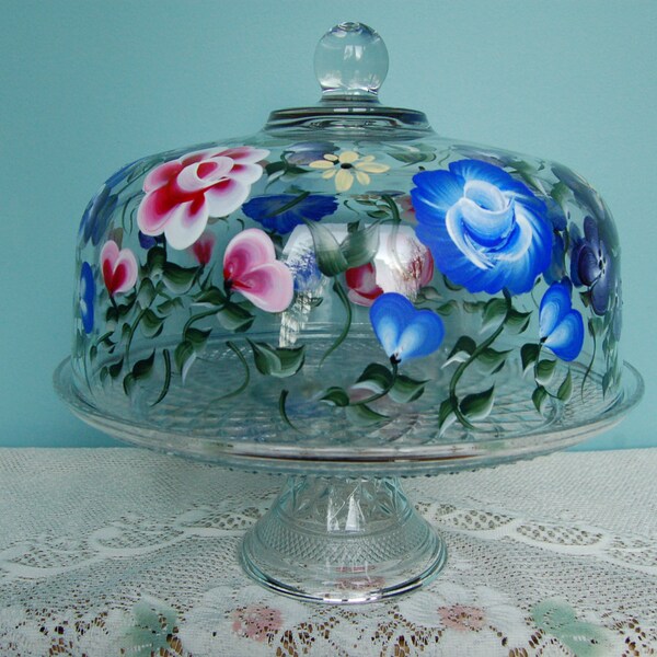 Glass Cake Stand Etsy