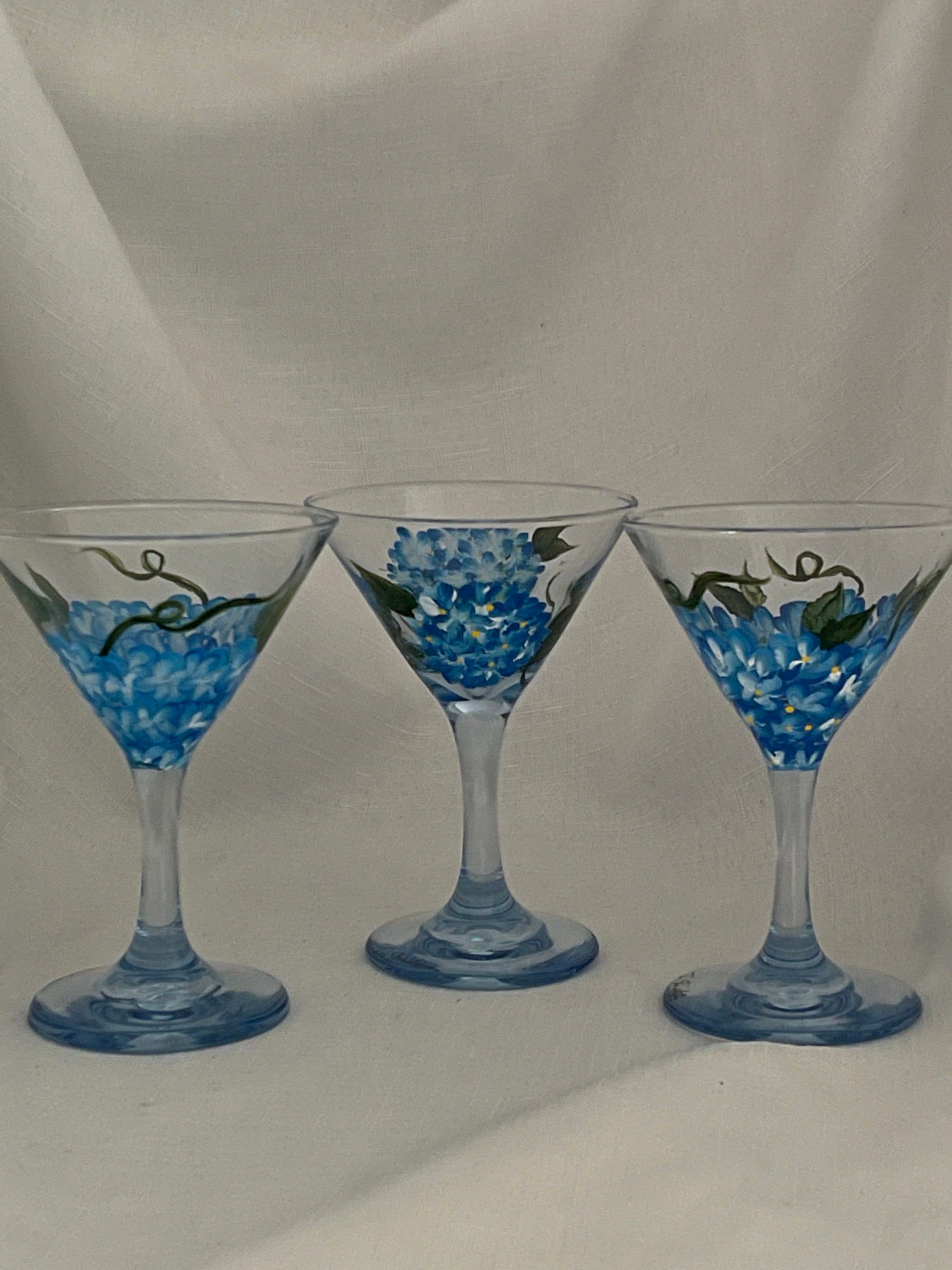 GAC Large Martini Glasses Set of 4 Cocktail Glasses for Martini Set,  Beautiful Colored Martini Glass with Gold Dots, Unique Design Thick Clear Glassware  Martinis 