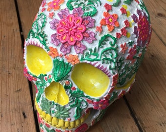 Day of the Dead Hand Painted Skull