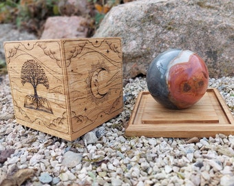 Ecrin en bois pour sphère.  FABRIQUÉ SUR COMMANDE