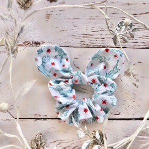 Bunny Ear Scrunchie - Holiday Reindeer Bunnchie Hair Accessory
