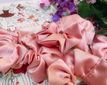 Blush Pink Silky Scrunchie Hair Accessory