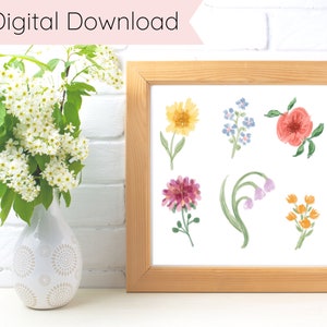 Digital Download - Botanical Flower Collection Printable