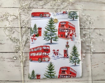 Christmas Santa Bus Foam Book Sleeve Book Cozy Standard Size