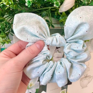 Bunny Ear Scrunchie - Light Blue Bunny Rabbit Bunnchie Hair Accessory