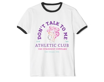 Funny "Don't Talk To Me" Ringer T-Shirt: Women's Gym Workout Top