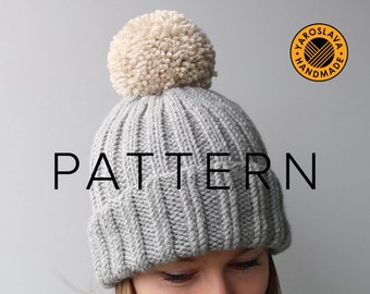 ANLEITUNG - Alex Hat Bulky Weight - Slouchy Beanie / Mütze / Unisex Beanie Muster / PDF Strickmütze Muster / Strickanleitung