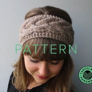 PATTERN LISTING - Georgia Headband - Twist, Wrap - Cable Knit Pattern / PDF Knit Headband Pattern / Knitting Instructions - Georgia Headband