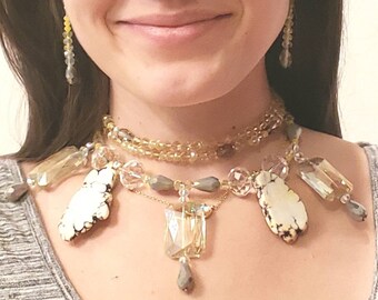 Yellow Choker Necklace For Women
