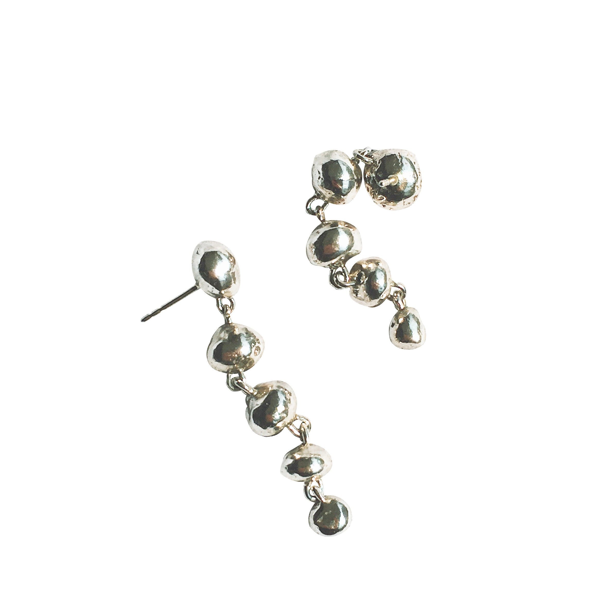 Long Silver Dangle Earrings Romantic Gift Ideas for Her | Etsy