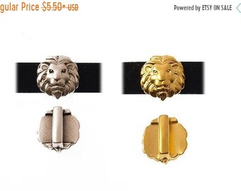 25/%OFF Lion Head Slider Beads Antique Brass 12X10mm spacer bead Spacers for 1.5mm leather or cord rustic bohemian European zamak 2pcs