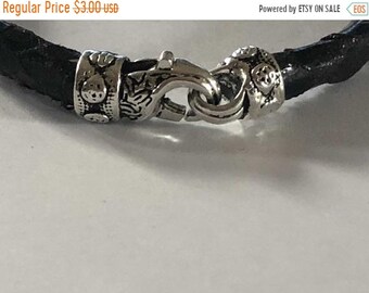 Qty 2 On Sale Now High Quality Zamak Curved Tube For Up To 6mm Round Leather Cord Z4727 Antique Silver