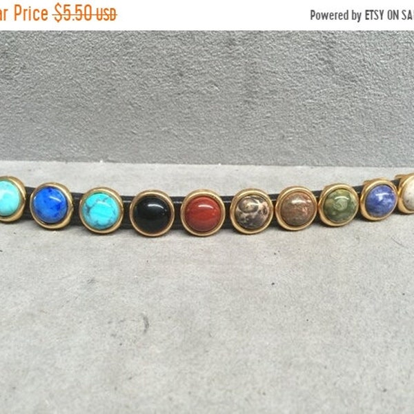 25% OFF Beautiful Gemstone Spacer Bead For 10x6mm Licorice Leather Your Stone Choice - Gold - Z2648 - Qty 1