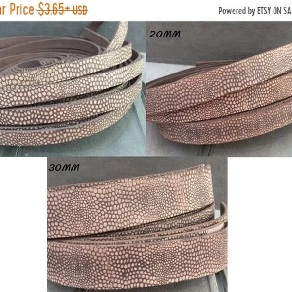 25% OFF New Best Quality Buffalo Leather Cord - Pre-Cut - Embossed Dots - Taupe - Your Size Choice