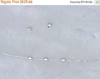 25% OFF Beautiful GENUINE 925 Sterling Silver 3mm Seamless Spacer Beads For Up To 0.8mm Cord - Qty 20 - SS11