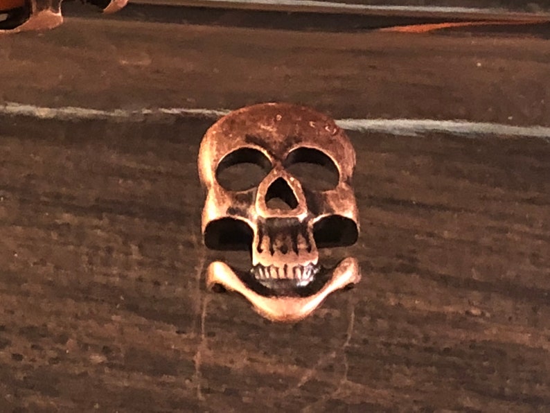 Antique Copper Qty 2 Z5308 On Sale Now Greek Skull Sliders For 10mm Flat Leather Cord