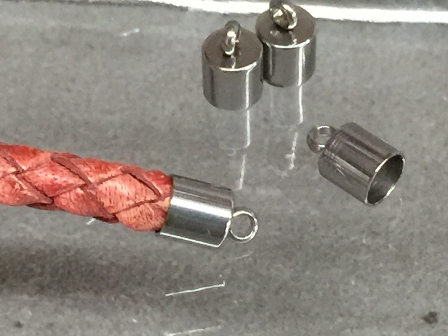 On Sale Now Stainless Steel Cord Ends For 5mm Round Leather Etsy