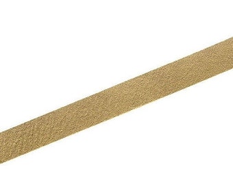 25% OFF 2 Feet (24 inches)  10mm Flat Greek Leather Cord - Metallic Light gold