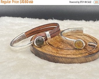 25% OFF New - February Beautiful Color Changing Half Cuff Bracelet Set For 5mm Flat Cord - Silver - C3006 - Qty 1