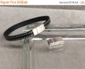 25% OFF Tiny Strong Squared Magnetic Clasp For 5mm - 6mm Flat Leather Cord Antique Silver  C848 Qty 1