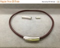25% OFF Antique Silver - Very Strong MagneticTube Clasp - for use with Leather Cord up to 5MM C150 Qty 1