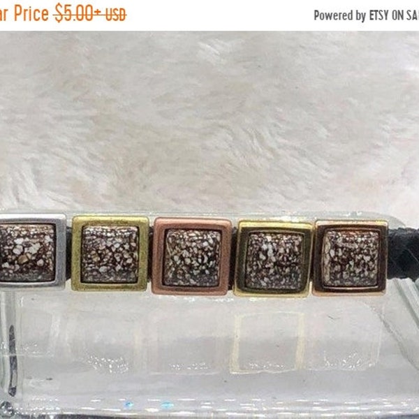 25% OFF New Dark Brown Crackled Resin Spacer Bead For 10x6mm Licorice Leather - Your Metal Choice - Z6239 - Qty 1