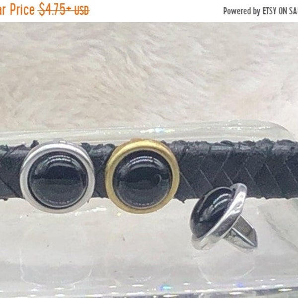 25% OFF New Zamak BlackOnyx Spacer Bead For 10x6mm Licorice Leather - Your Metal Choice - Z6203 - Qty 1
